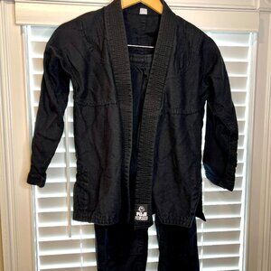 Fuji Kids Gi Black Jiu Jitsu Kimono Jacket and Pants Size C2